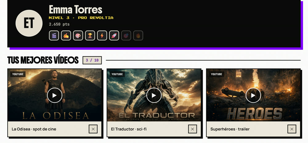 Tu portfolio en Revoltia
